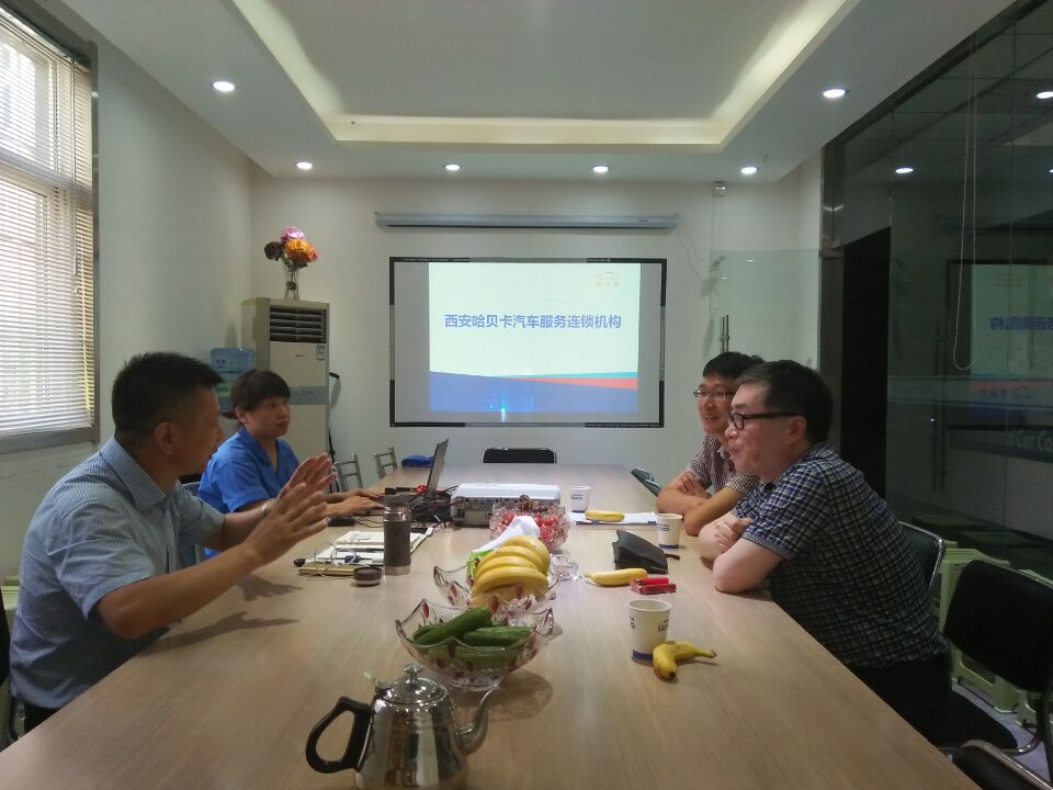 与哈贝卡公司总经理张亚峰先生交流